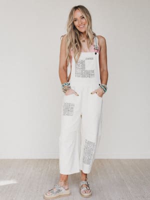 The Nest Easy Sunday Overalls - Ecru L / Ecru