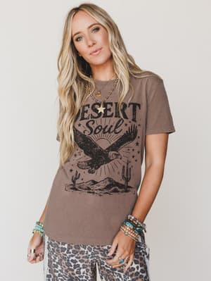 The Nest Desert Soul Graphic Tee - Espresso XL / Espresso
