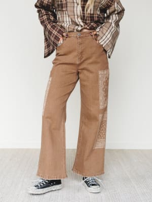 madden-wide-leg-jeans-brown/Brown