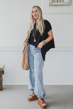wanderlight-top-black/Black