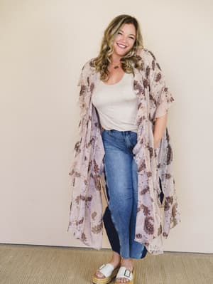 Western Sun Kimono - Beige L / Beige