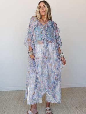 Petals of Neptune Kimono: Peri Blue