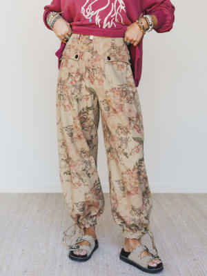 Season of Florals Pants - Tan L / Tan