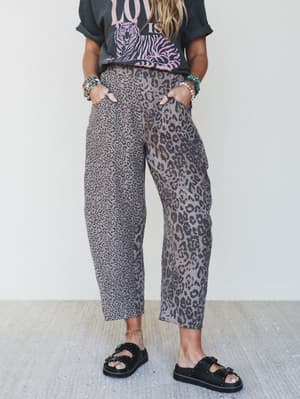 Animal Feeling Pants - Mocha Leopard L / Mocha Leopard