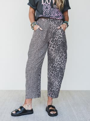 Animal Feeling Pants - Mocha Leopard L / Mocha Leopard