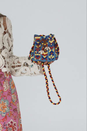 Holden Denim Embroidered Bag: undefined