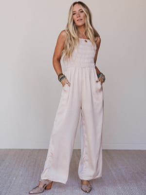 Slick Step Wide Leg Jumpsuit: undefined
