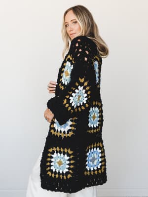 Not Your Grannys Cardigan: not-your-grannys-cardigan-black/Black