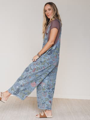 High Hopes Slouchy Denim Overalls: undefined