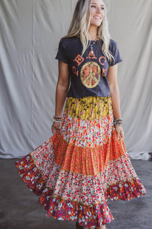 Tatjana Printed Maxi Skirt: undefined