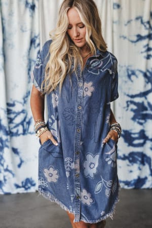 The Blues Denim Dress: undefined