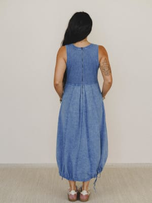 Jungle Beat Cargo Maxi Dress - English Blue L / English Blue