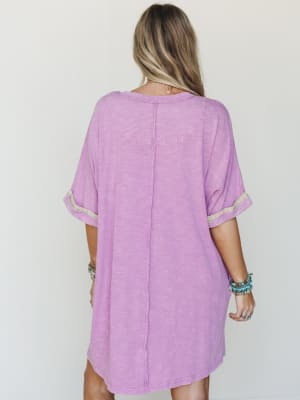 Flower Power Tee Dress - Orchid M / Orchid