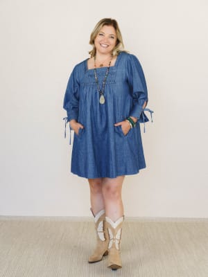 Her Journey Dress - Dark Denim M / Dark Denim