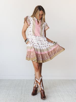 Off to The Races Dress - Natural S / Natural