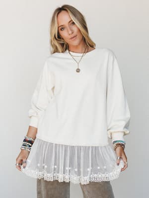 Prairie Whisper Top: Ivory
