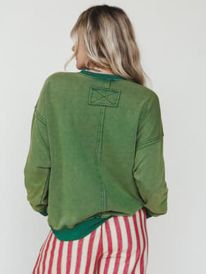 Strawberry Fields Pullover - Juniper Green L / Juniper Green