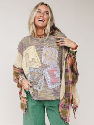 Soft Heart Patchwork Top: undefined