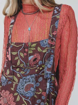 high-hopes-flower-printed-overalls-brown/Brown