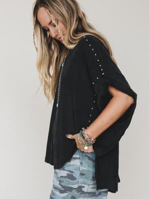Tomcat Studded High Low Top: tomcat-studded-high-low-top-black/Black