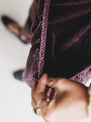 the-nest-nora-gathered-barrel-corduroy-pant-burgundy/Burgundy