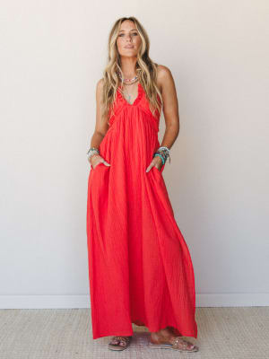 Cityscape Halter Maxi Dress: undefined