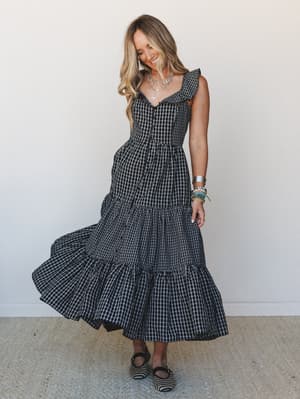 Fall Meadows Dress: Black