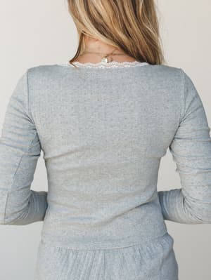 Soft And Dreamy Set 2 Piece Bundle - Heather Grey Ivory