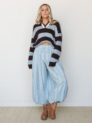 Clementine Garden 2 Piece Bundle: Brown Blue