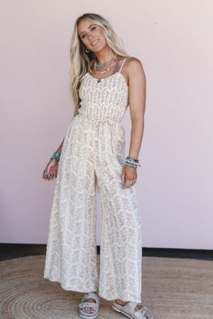 On The Move Floral Print Jumpsuit: undefined