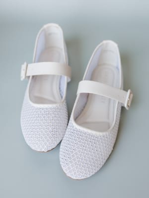 Gem Mesh Flat - Ivory 10 / Ivory
