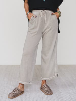 So Comfy Wide Leg Pant Cropped Length: undefined