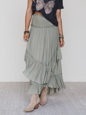 washed-ashore-ruffled-maxi-skirt-transition-olive/Faded Olive