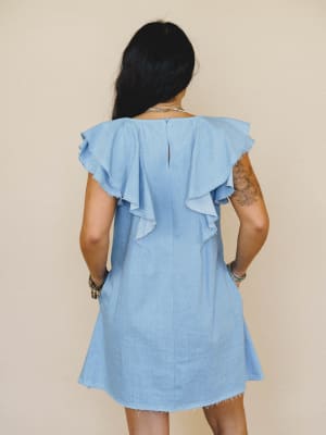 Art of Love Dress - Light Denim L / Light Denim
