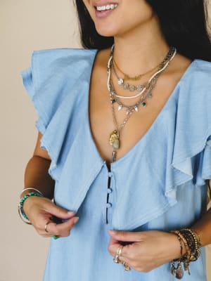 Art of Love Dress - Light Denim L / Light Denim