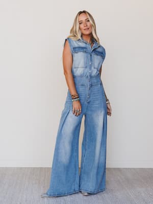 Sami Button Up Jumpsuit: undefined