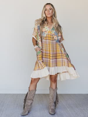 Golden Gaze Dress: Mustard