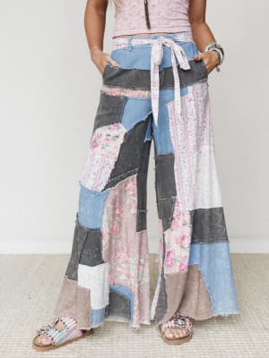 Peony Patchwork Pants: undefined