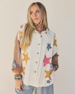 Star Glide Shacket - Cream XL / Cream