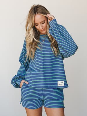 Sails the Night Away Top: Navy
