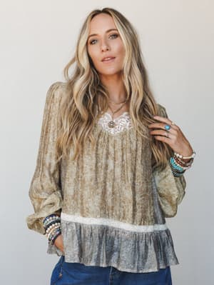 Colors of Fall Blouse: Mustard Olive