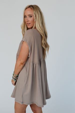 sweet-nothings-baby-doll-dress-khaki/Khaki