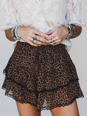 Wild Calling Skort - Leopard XL / Leopard