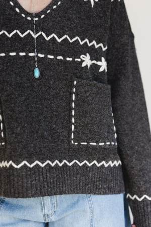 chai-embroidered-knit-sweater-charcoal/Charcoal