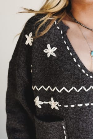 chai-embroidered-knit-sweater-charcoal/Charcoal