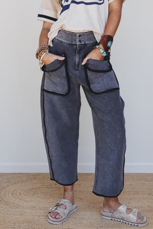 nothing-less-barrel-pants-black/Black