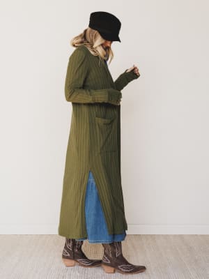 the-nest-finishing-touch-duster-cardigan-olive/Olive