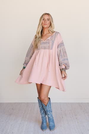 the-nest-sky-light-dress-dusty-coral-rose-multi/Rose Multi