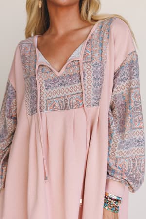 the-nest-sky-light-dress-dusty-coral-rose-multi/Rose Multi