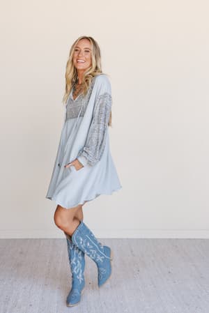 the-nest-sky-light-dress-sky-blue-blue-multi/Blue Multi